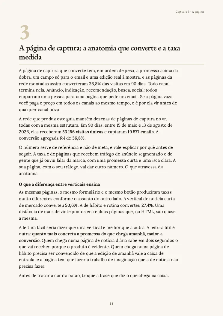 Página 14 do guia Captação de leads, capítulo 3