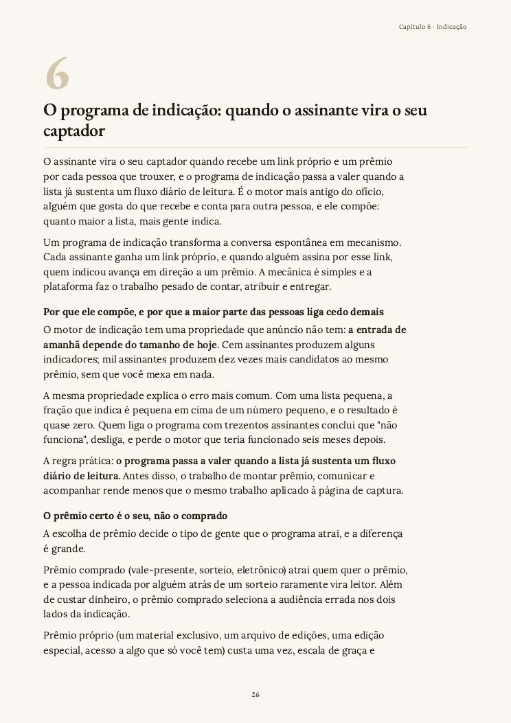 Página 26 do guia Captação de leads, capítulo 6