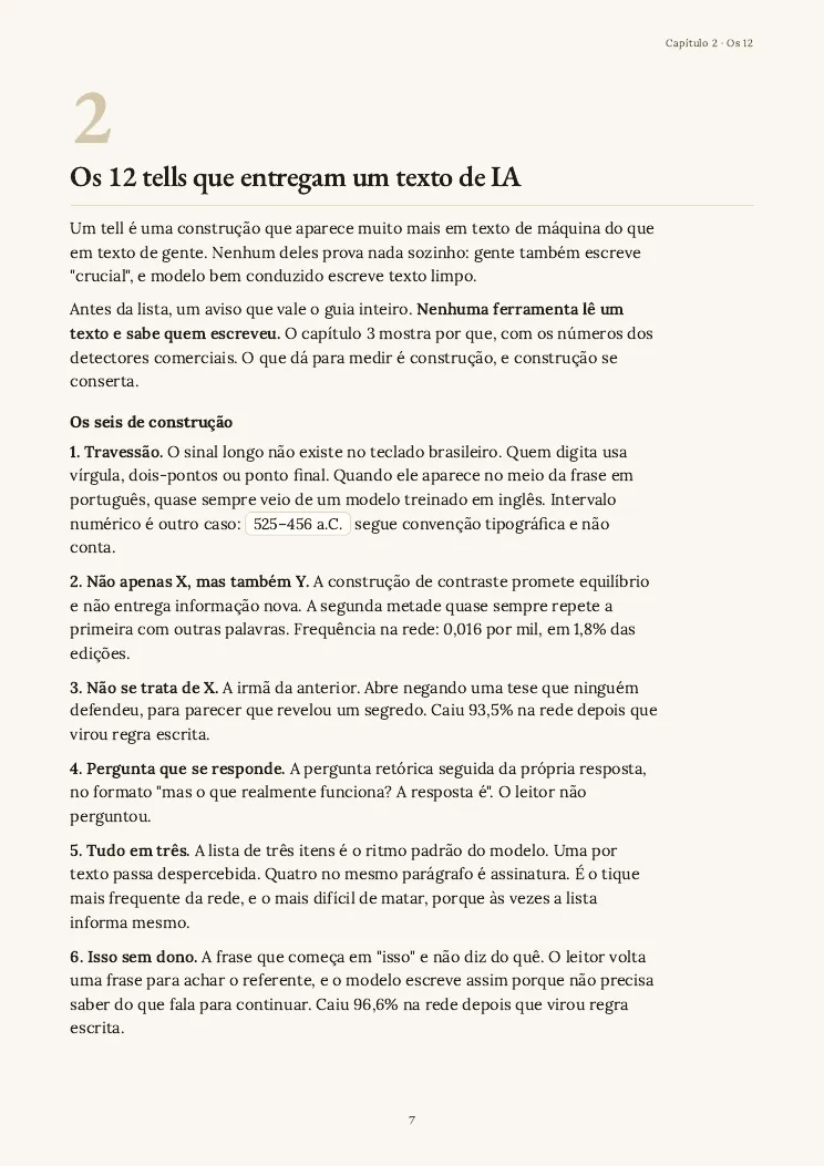 Página 7 do guia Escrever com IA, capítulo 2