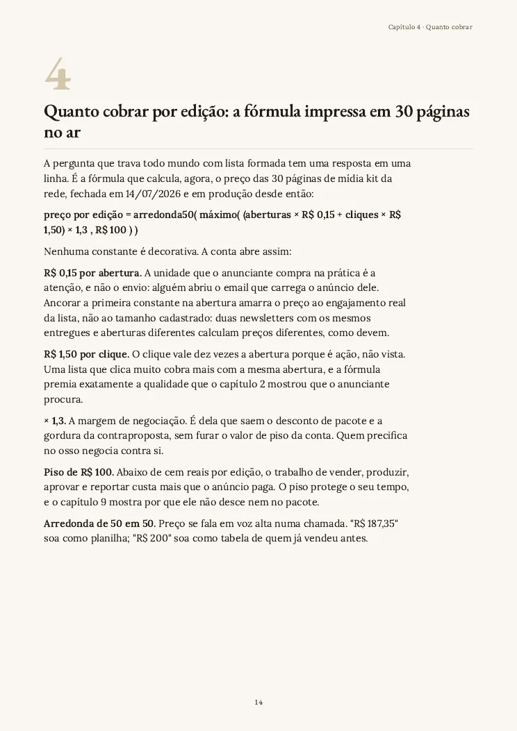 Página 14 do guia Mídia kit, capítulo 4