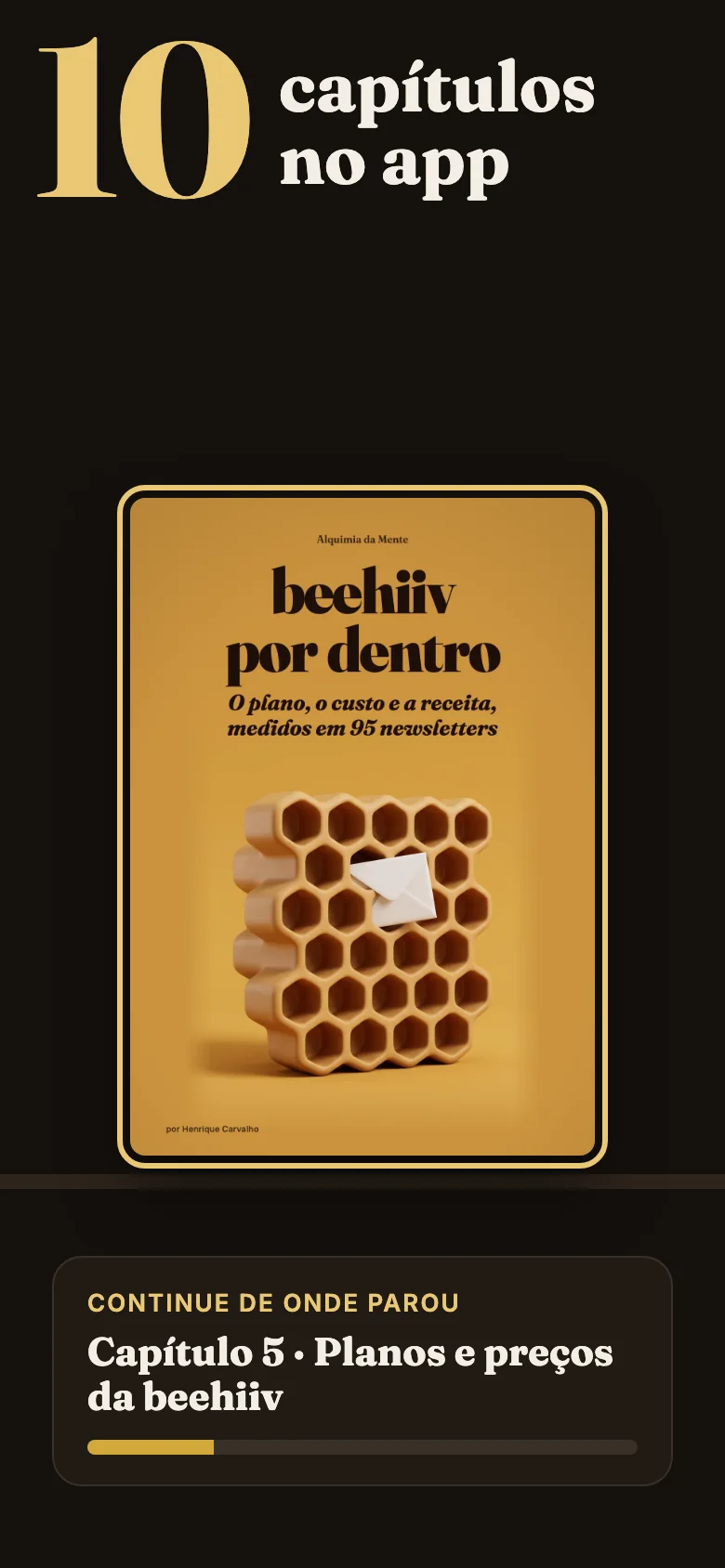 O guia dentro do app