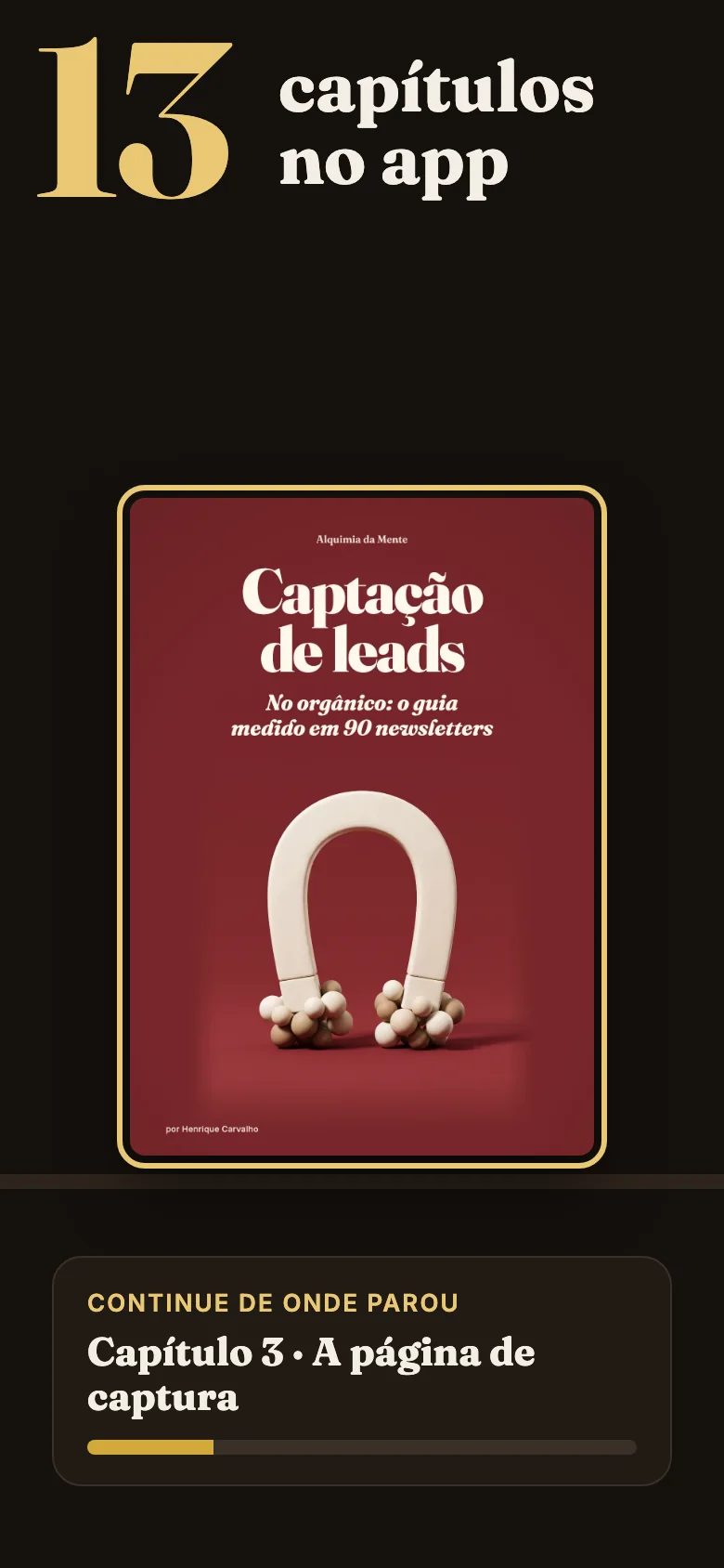 O guia dentro do app