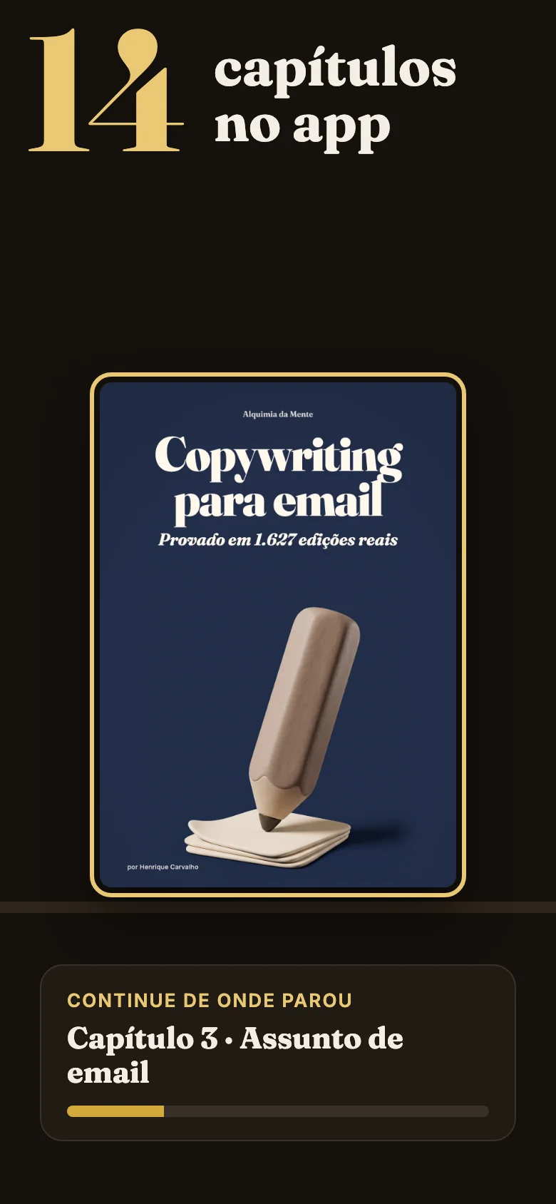 O guia dentro do app
