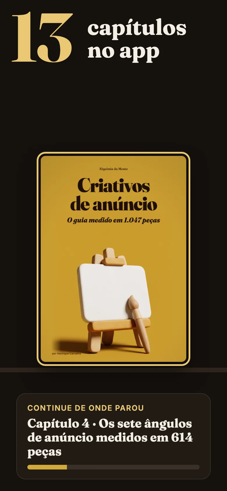 O guia dentro do app