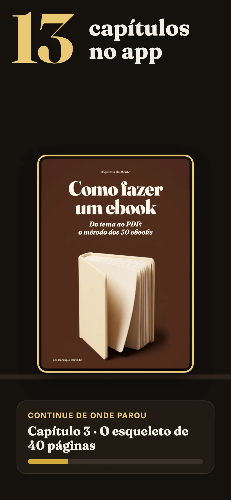 O guia dentro do app