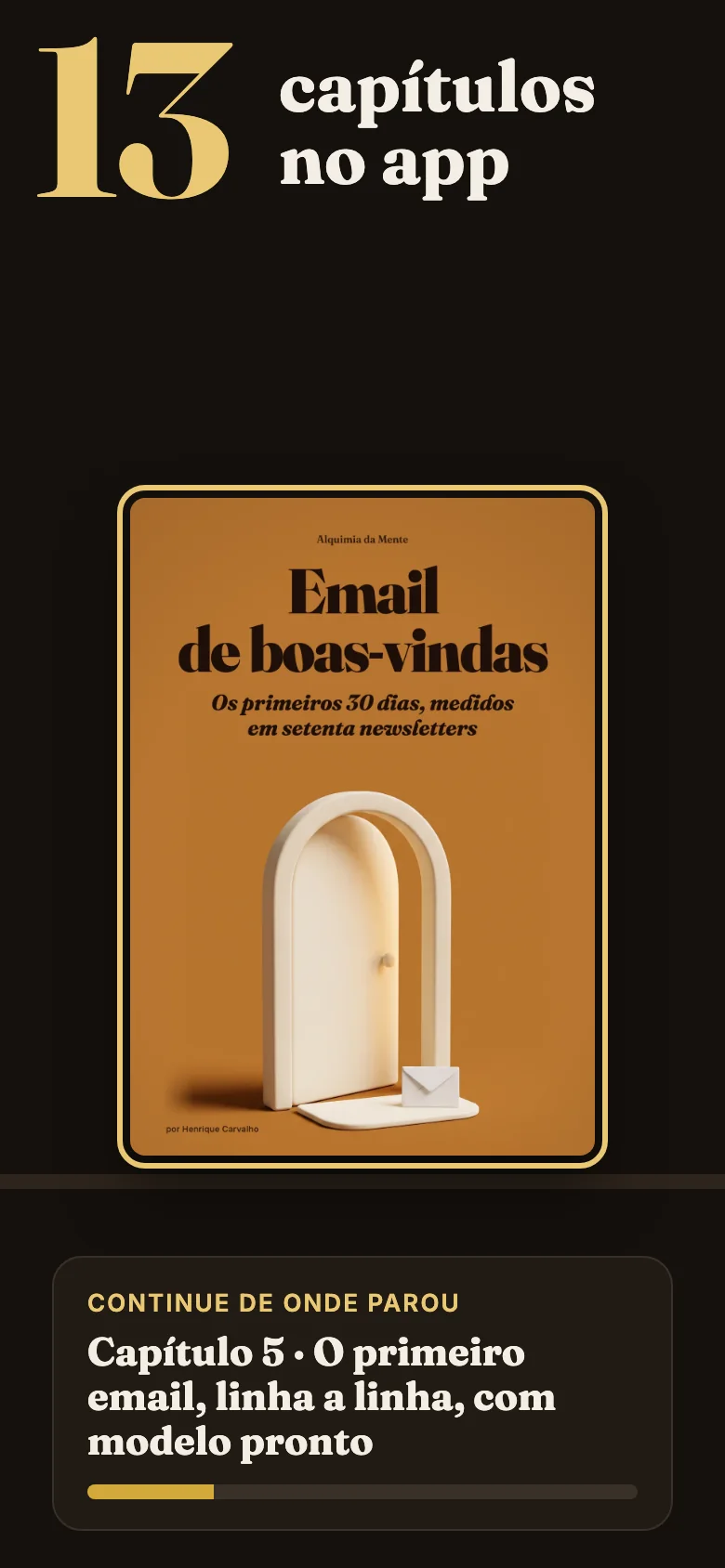 O guia dentro do app