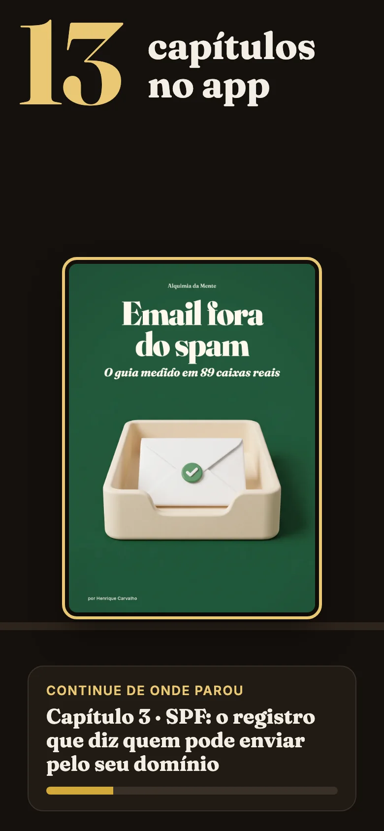 O guia dentro do app