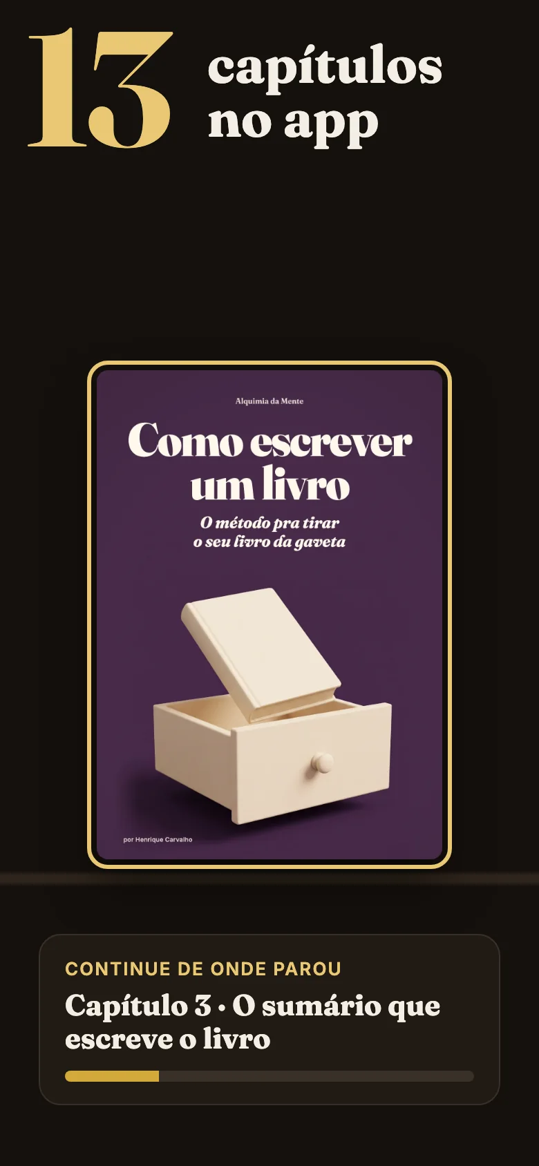 O guia dentro do app