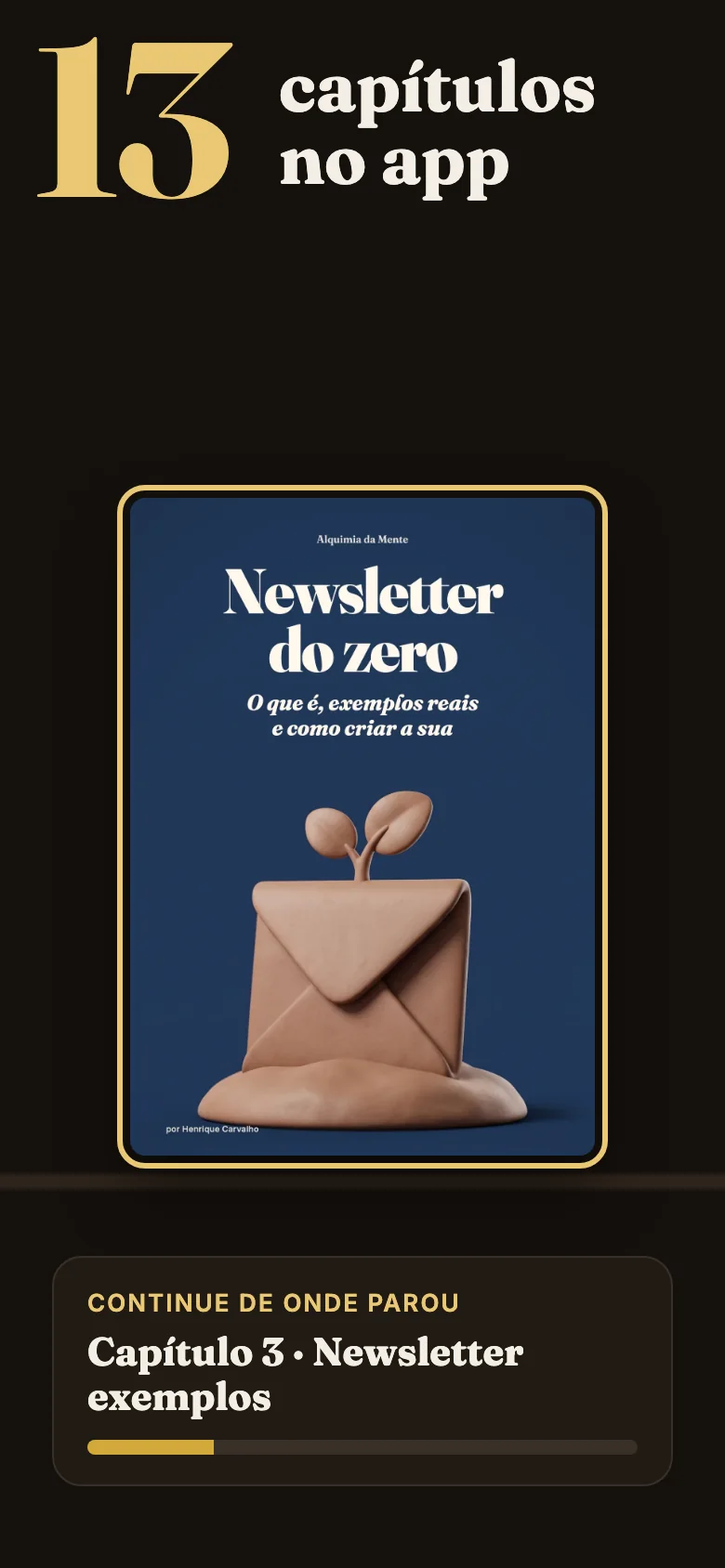 O guia dentro do app