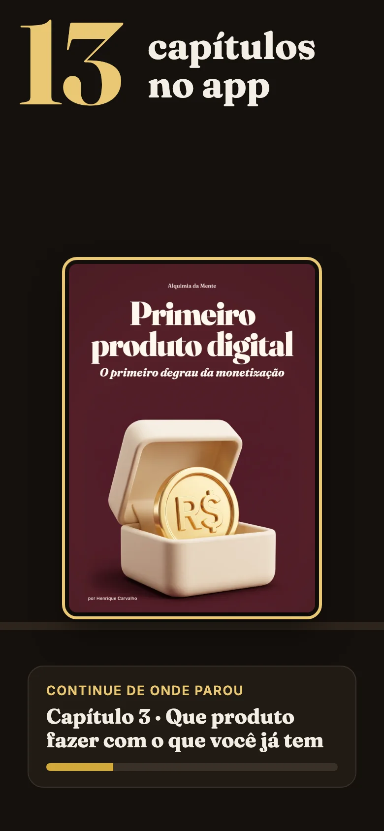 O guia dentro do app