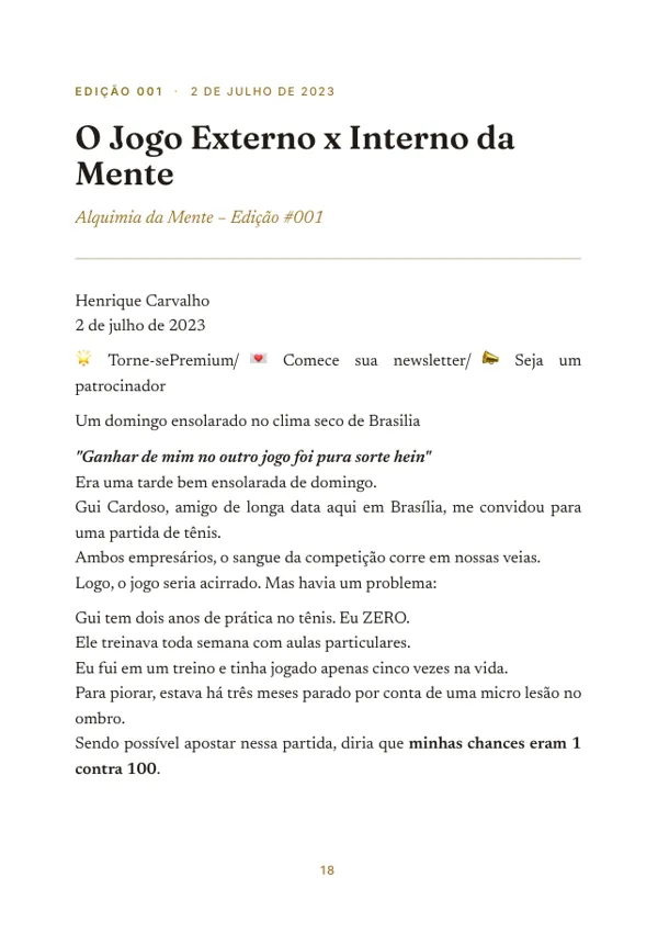 Primeira página de uma edição dentro do volume
