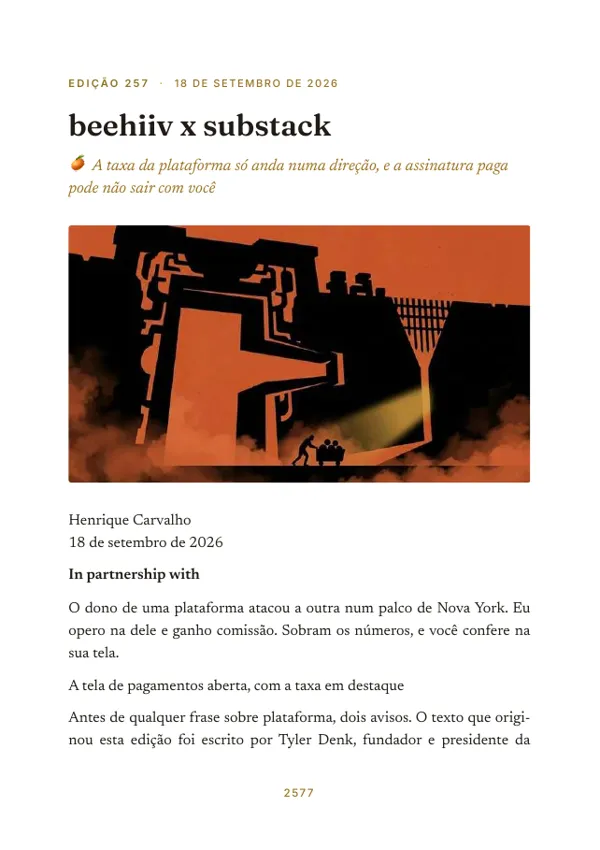 Página 2577 do volume: abertura da edição 257, beehiiv x substack